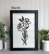 Load image into Gallery viewer, Birth Month Florals Bead board Sign