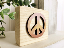 Load image into Gallery viewer, Boho Mini Peace Sign Shelf Sitter
