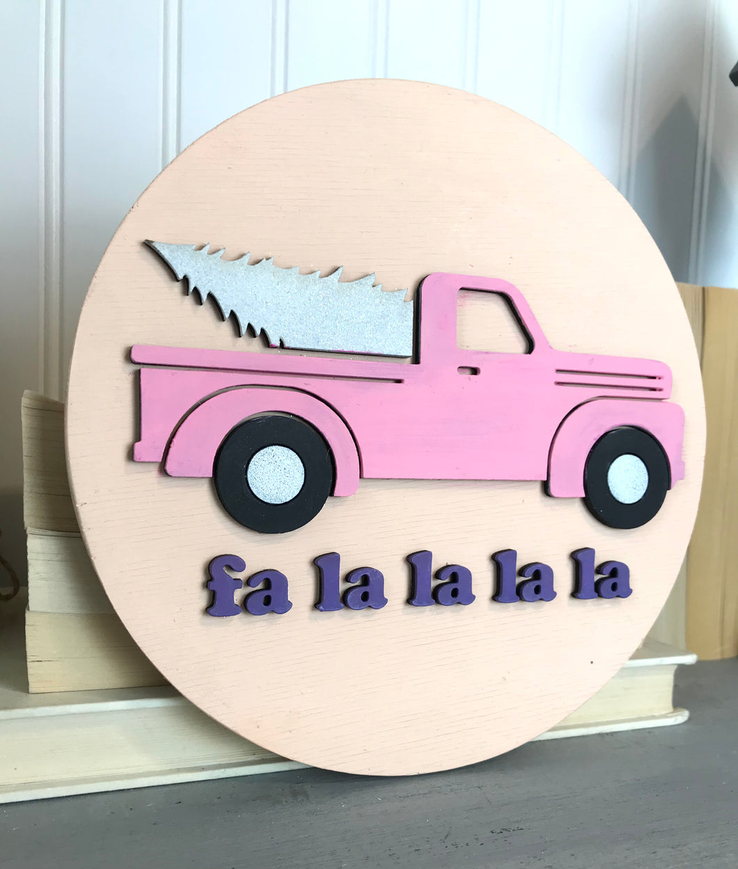 Pink Farmhouse Truck Round